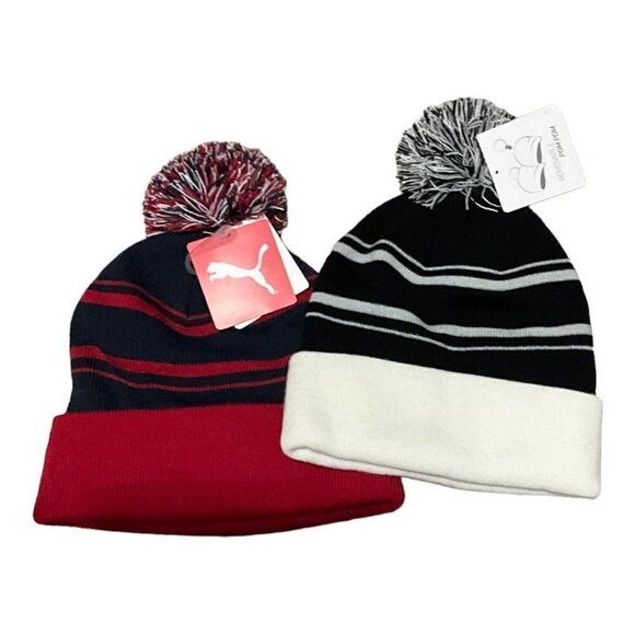 Puma P Removeable Pom Cuffed Beanie (2) - Picture 4 of 12